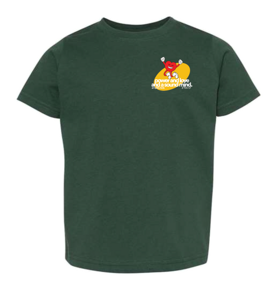 Power & Love Green - Toddler Tee